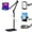 Black, variant on Hanru Tablet Floor Stand, 69" Height Adjustable 360-degree Rotatable Tablet Holder, Arm Stretchable Stand, Overhead Bed Phone Mount（4"~12.9''), White