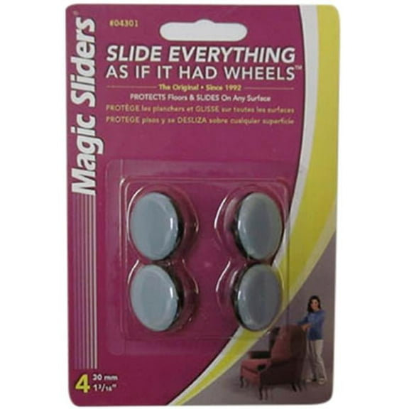 Magic Sliders 04301 1.18 in. Round Nail On Sliding Disc