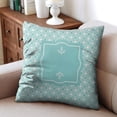 thumbnail image 3 of Set Of 4 Peach Skin Velvet Cyan Blue Throw Pillow Covers for Decorative Couch Pillows for Living Room,Boho Cute Outdoor Pillows Covers for Patio Garden18x18 Inches, 3 of 6