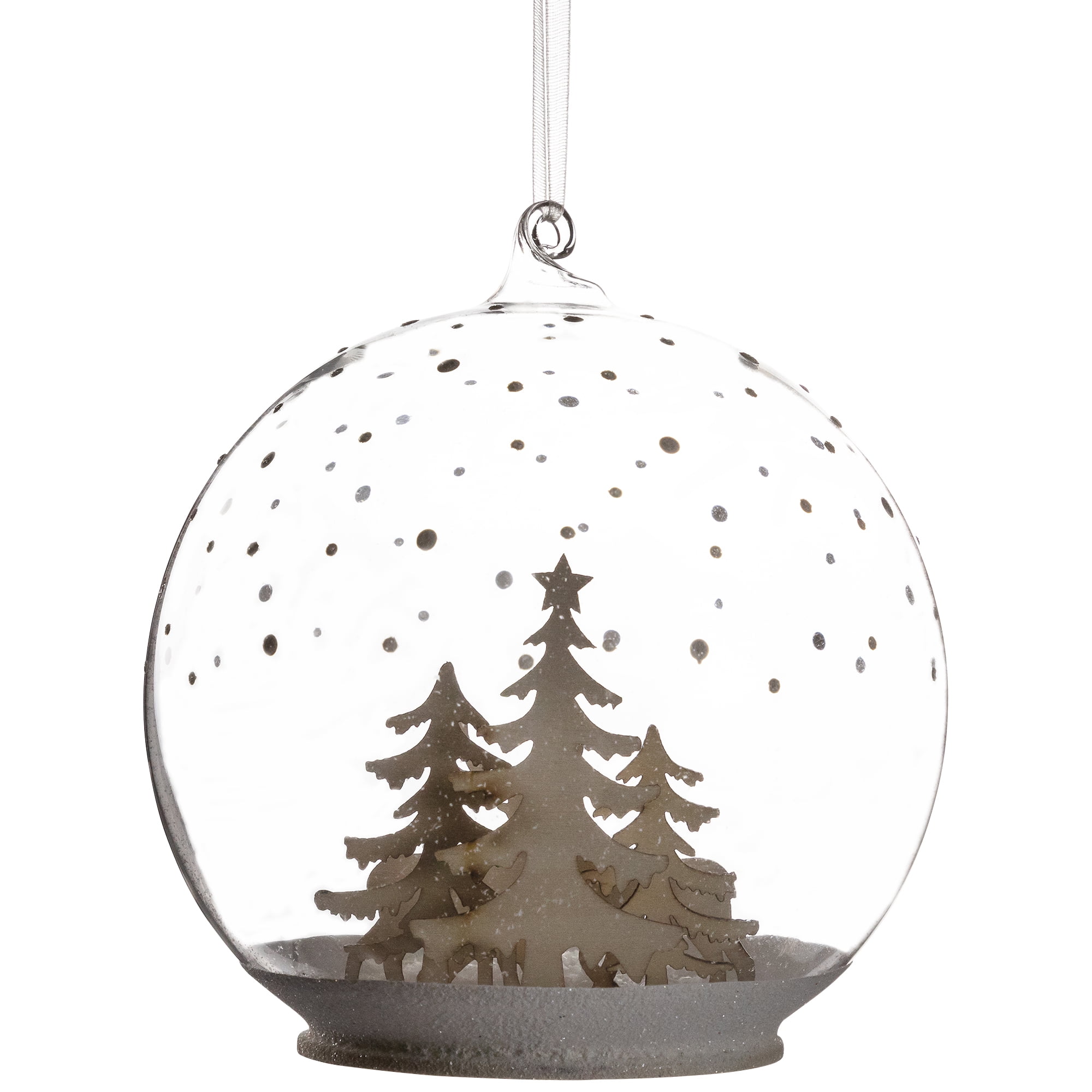 Northlight Deer Family in Snow Glass Globe Christmas Ornament  - 4.75"