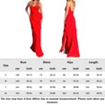 thumbnail image 2 of Vestido De Tirantes Finos Vestido de tirantes finos para mujer, sin mangas, con volantes, vestido dividido de cóctel (rojo L) Ygjytge para Mujer Rojo T L, 2 of 7