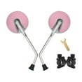 thumbnail image 3 of LOVIVER 2 Pieces Handlebar Clamp Mirror Spare Part Round Motorcycle Rear View Mirror pink, 3 of 7