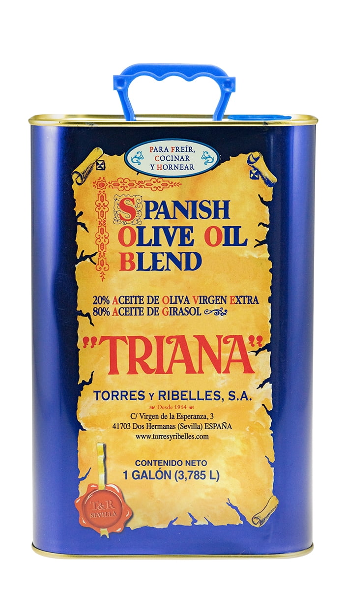 Torres Y Ribellles Betis Triana Spanish Olive Oil Blend Tin 1Gl, Used for Frying Cooking and Baking
