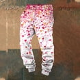 thumbnail image 2 of Mepaouo Men's Sweatpants Athletic Traning Track Pants Joggers Love Heart Trousers with Pocket(Pink,XL), 2 of 4