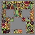 thumbnail image 2 of Boy's Minecraft Creeper Collage Performance Graphic Tee Charcoal Heather X Large, 2 of 4