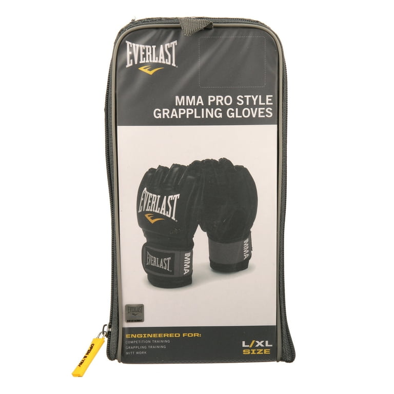 Everlast MMA Pro Style Grappling Gloves, Large/XL Black Everlast MMA Pro Style Grappling Gloves, Large/XL Black