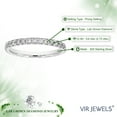 thumbnail image 5 of Vir Jewels 3/4 CTTW Lab Grown Diamond Eternity Ring Wedding Band in Sterling Silver Female Adult, 5 of 6