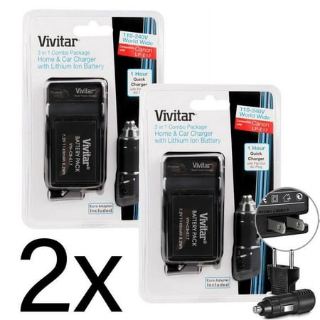 2x Vivitar New LP-E17 Canon Replacement Battery for Canon Rebel SL2 T7i T6i DSLR