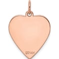 thumbnail image 3 of 14K Rose Gold Plain .013 Gauge Engraveable Heart Disc Charm (24 X 20) Made In United States xrm196/13, 3 of 5