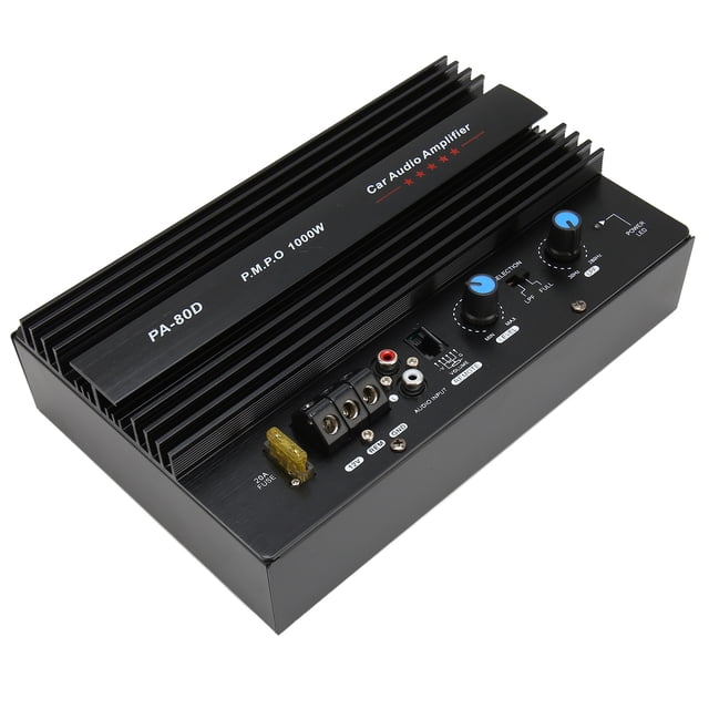 Car Power Board, Treble Bass Control PA 80D Subwoofer Plate Aluminum Alloy For Car Entertainment