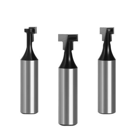 

3 Pieces 12mm Keyhole Grooving Router Bit Set T-Slot Milling Cutter for Woodworking Tools