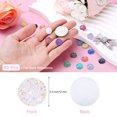 thumbnail image 2 of Uxcell 60 Pcs Rhinestone Flat Back Faux Druzy Crystal Diamonds Resin Embellishments Trims Beads for Jewelry Making Crafts, Blanco, 2 of 7