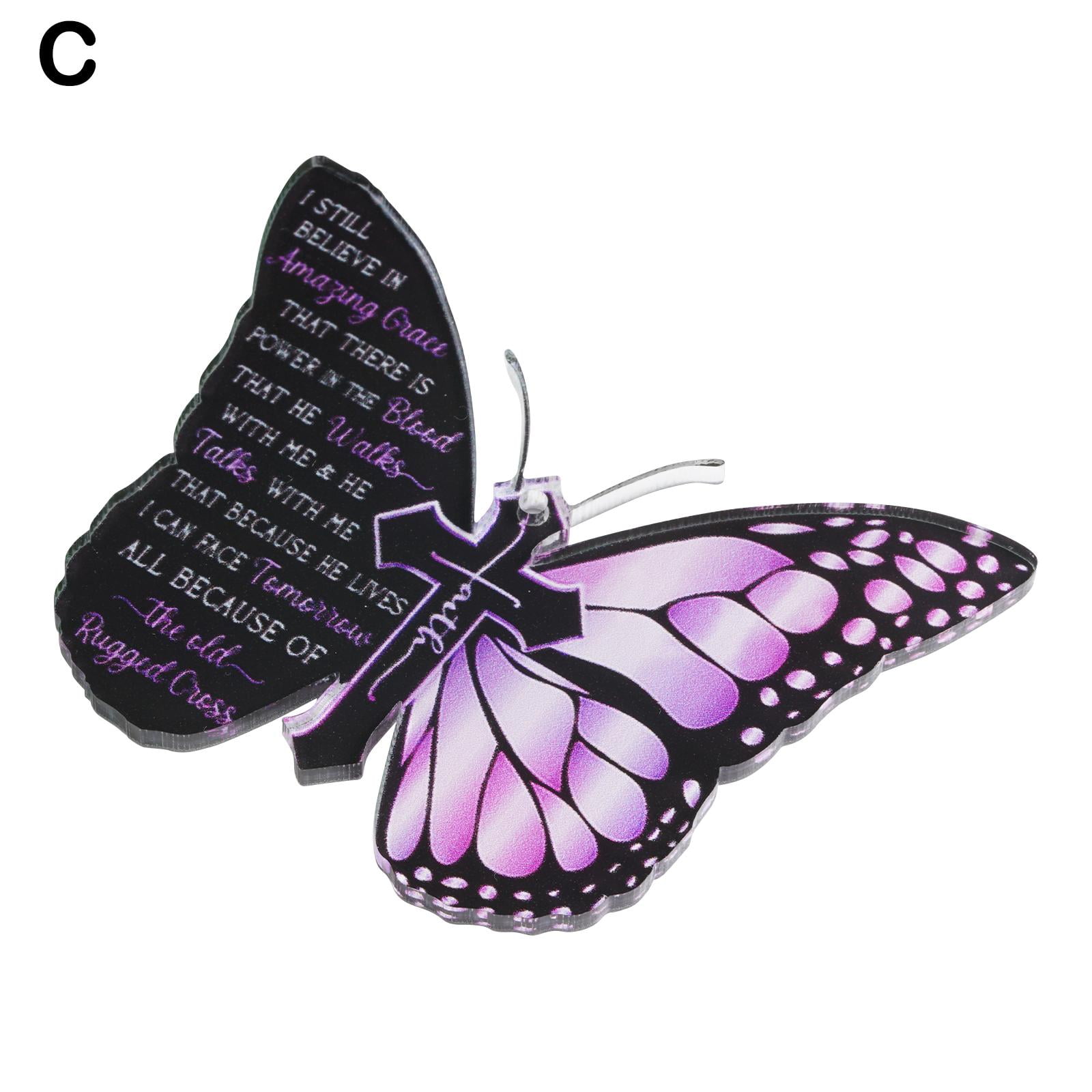 Butterfly Cross Hanging Decoration for Car Sunflower Butterfly Car