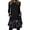 Black, variant on GDREDA Western Bohemian Maxi Dress with Long Sleeves and Pocket for Women Casual Ethnic Irregular Hem Design Brown,M
