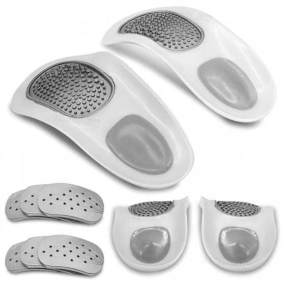 XIRQI Orthopedic Half Insoles For Shoes 1 Set Removable Foot Massager Shoe Pads Relieve Foot Arch Pain Foot Care Shoe Accessories