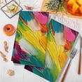 thumbnail image 3 of Colorful Pigment Kitchen Towels Set of 3, Abstract Color Block Oil Painting Soft Microfiber Dish Towels, Absorbent Quick-Dry Washable Dishcloths for Kitchen Cleaning, Drying Dishes, 18x28 Inches, 3 of 9