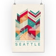 thumbnail image 2 of Seattle, Washington, Space Needle, Geometric Line Art (16x24 Giclee Gallery Art Print, Vivid Textured Wall Decor), 2 of 3