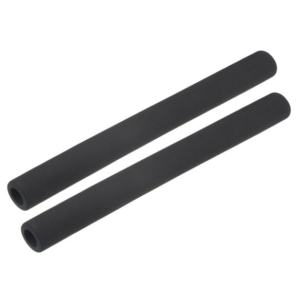 Tubo de espuma para soporte de agarre, aislamiento de tuberías, 18mm ID 28mm OD 295mm negro 2 piezas