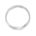thumbnail image 2 of Mens 10k White Gold 4mm Flat Band High Polished Milgrain Accent Wedding Ring, 2 of 2