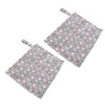 2pcs Wet Dry Diapers Bags with Handle Reusable Zippered Pockets