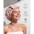 thumbnail image 5 of Yanibest Shower Cap for Women Reusable Waterproof, Adjustable Non-Slip Shower Hair Cap, Washable Bath Hat for Long Hair, 5 of 9