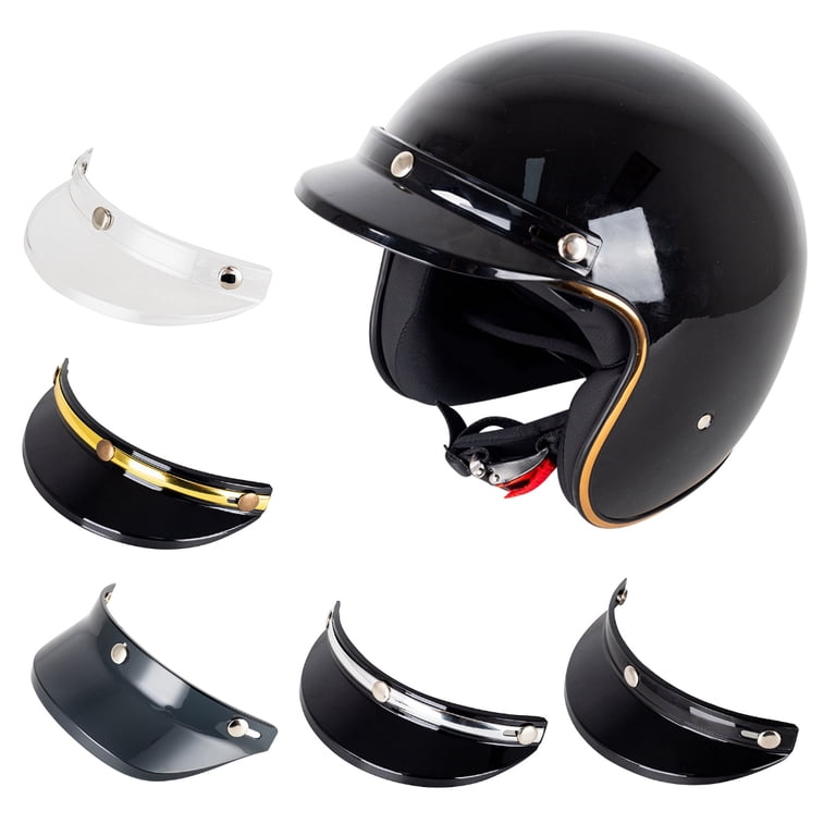 ROZYARD 3 Snap 3/4 Helmet Shield ,Helmet Shield Protectors Helmet Shield  Visor Wind Shield Flip Up Visor Replacement