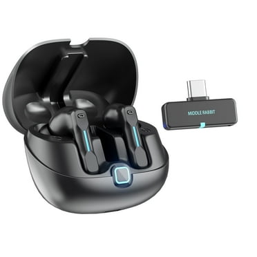 FEDIKER SW5 USB Wireless Headphones for Work with 2.4G Dongle & Bluetooth Earbuds, 20ms Low Latency, 4 Mics, Compatible with Desktop Computer and Laptop PC, Ideal for Office, Call Center C21
