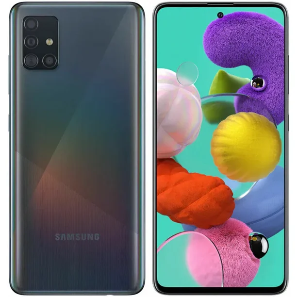 Restored Samsung Galaxy A51 Black 64GB Unlocked Smartphone Good