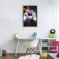 thumbnail image 3 of Stupell Industries Contemporary Controller Contrast with Neon Splatter Gold Floating Frame Canvas Art, 17 x 25, by Creative Studio, 3 of 8