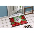 thumbnail image 4 of Carolines Treasures CK1331MAT Medium White Poodle Poinsettas Door Mat Indoor Rug or Outdoor Welcome Mat 18x27 Doormat, 4 of 4