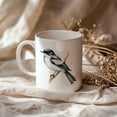 thumbnail image 3 of Bird Watching Mug, Pied Flycatcher Song Bird Mug, 11oz or 15oz White Ceramic Coffee Mug Gift for Bird Watchers, 3 of 9