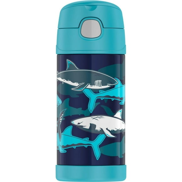 Thermos Funtainer Vacuum Insulated 12 Oz Bottle, Sharks