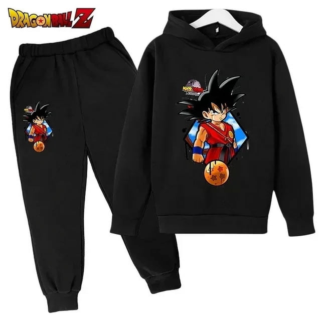 Sudadera con capucha de Goku de dibujos animados para niños y niñas, Top de moda Simple, ropa para niños y niñas, siete Dragon Ball