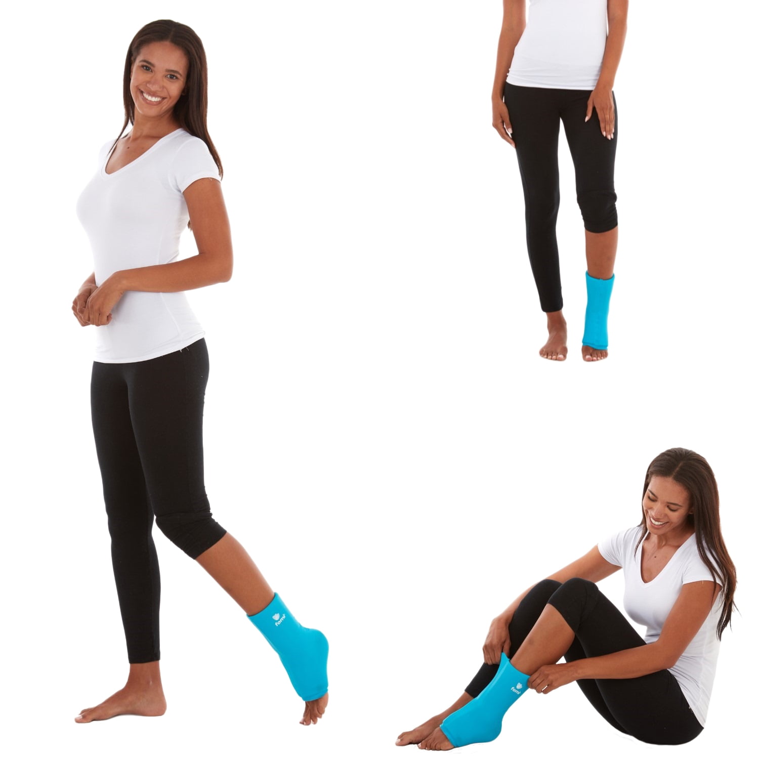 FOMI Hot Cold Ankle Foot Gel Ice Pack Wrap | Premium Comfort 360 Degree Solid Gel Cooling Compression | One Size Fits Most