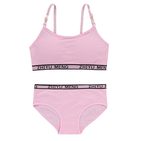 

nsendm Briefs Underwear Girls Bra Underpants Vest Set Undies Children Breathable Sport Girls Tops 4t Easter Outfit for Girl Shirt Pink One Size
