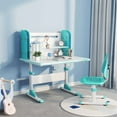 thumbnail image 1 of SÄKEE Kids Desk with Chair Set Height Adjustable Children School Desk with Update 31" Wide Desktop and Bookshelf, 1 of 7