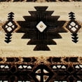 thumbnail image 6 of Emma + Oliver Fe 2x10 Berber Olefin Accent Rug with Complementary Southwestern Pattern in Beige, Black and Brown and Jute Backing, 6 of 6