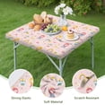 thumbnail image 4 of Fairy Tale Princess Pattern Square Fitted Tablecloth with Elastic Edge,Square Table Cover,Washable Elastic Table Cover for Home Kitchen Party Decor 34"x34", 4 of 6