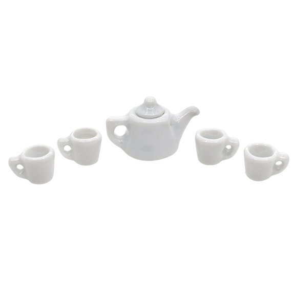 Bewildely 1/12 casa de muñecas muebles en miniatura artículos de comedor muñeca taza de té vasos decorativos porcelana niñas niños hogar casas de muñecas