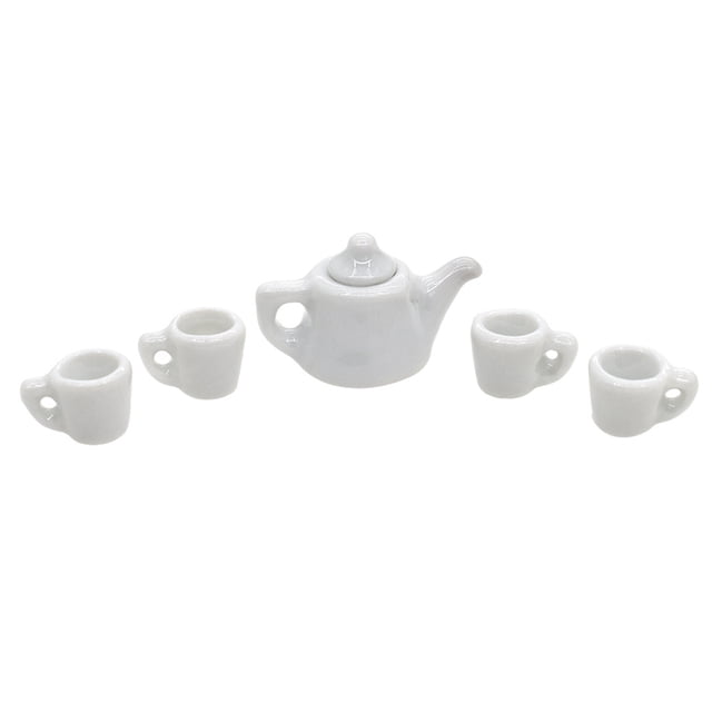 Bewildely 1/12 casa de muñecas muebles en miniatura artículos de comedor muñeca taza de té vasos decorativos porcelana niñas niños hogar casas de muñecas