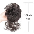 thumbnail image 2 of Chignon en Désordre Pièce de Cheveux Chignon Ébouriffé Extension de Cheveux Bande Élastique Chignon Bouclé Queue de Cheval pour Femmes, 2 of 7