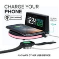 thumbnail image 5 of La Crosse Technology 617-148V2 Black Wireless Charging Alarm Clock with Glowing LED Base, 5 of 14