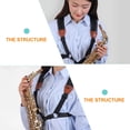 thumbnail image 6 of RENACLIPY 1Pcs Black Saxophone Harness Adjustable Design for Saxophone Players 55x42in, 6 of 8