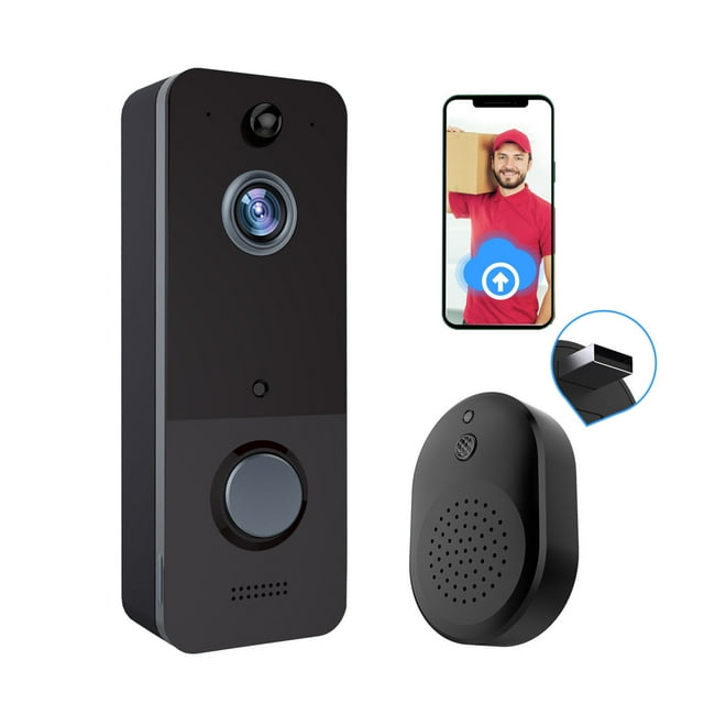 Cagogo under $5 Video Doorbell, Wireless Video Doorbell, Smart WiFi Door Camera, Two-way Audio Night Vision, Motion Detection Security Camera, Home Intercom System