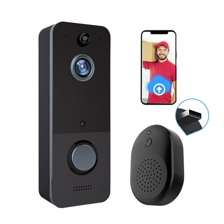 Clearance! SUWHWEA Smart Doorbell Smart Wireless Remote Video Doorbell Intelligent Visual Doorbell Home Intercom HD Night Vision Wifi Security Door Doorbell On Clearance