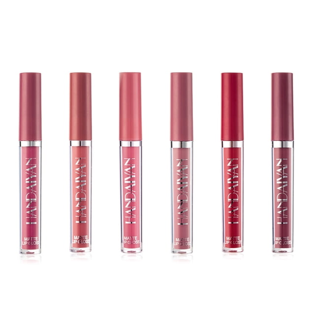 HANDAIYAN 6PCS de larga duración mate líquidos lápiz labial mujeres portátil hidratante brillo de la HANDAIYAN Conjunto A