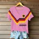 thumbnail image 4 of Women's Germany Football Graphic T-Shirt, V-Neck Casual Letter Print T-Shirt, Fashion Short Sleeve Graphic Tee, Summer Daily Lightweight Tops for Soccer Tournament 2026 Pink Size: S, 4 of 4