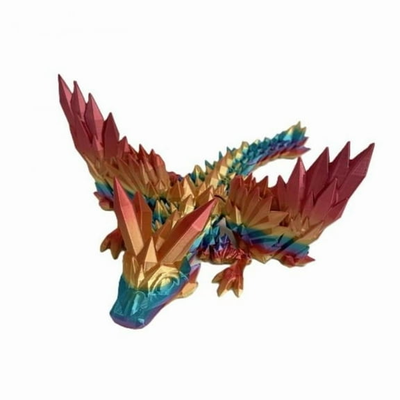 MDR Trading Inc. SC-105.43.417 3D Printed Short Tail Crystal Winged Dragon Figurine