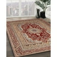 thumbnail image 3 of Ahgly Company Machine Washable Indoor Square Traditional Brown Red Area Rugs, 9' Square, 3 of 7