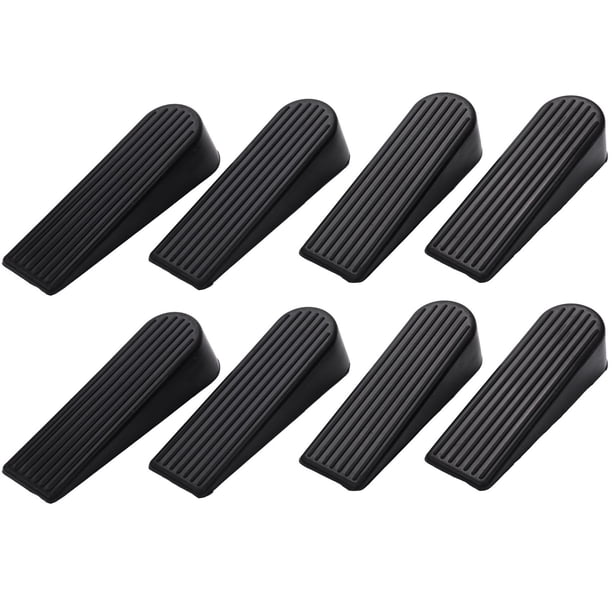 8x Cunas de Parada de Puerta, Tapones de Puerta Antirayaduras de Goma para El Hogar Y la Oficina (Negro)